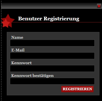 Benutzer Registrierung